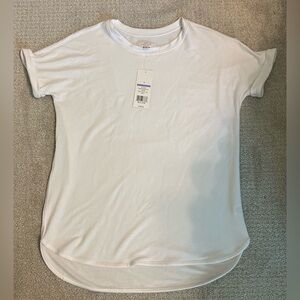 New Directions Womens Small‎ White Slubbed Knit Oversized Pullover Blouse